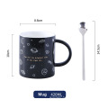 420ML porcelain cup lid spoon Ceramic Coffee Mugs